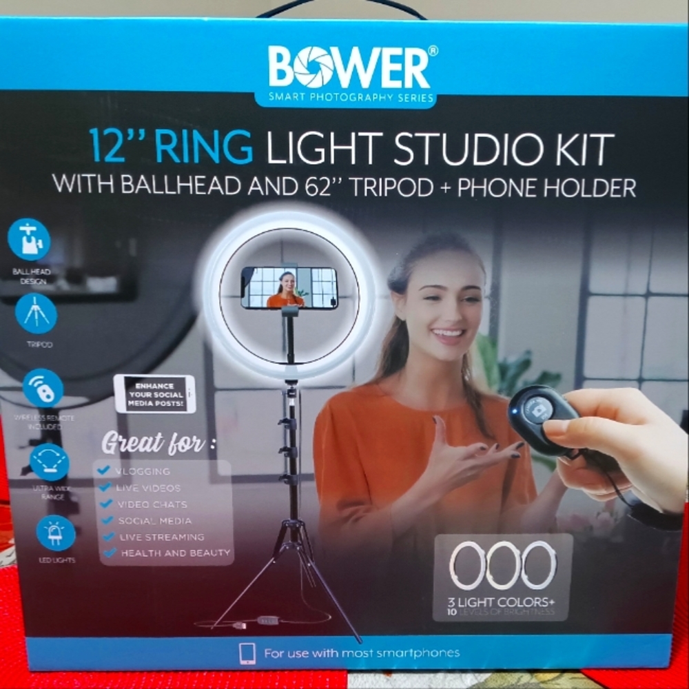 12"Ring light studio kit